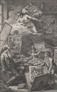Til minne om P. FR. Basan, en gravering for katalogen til samlingen til P.-F. Basan..., 1798. av Pierre Philippe Choffard