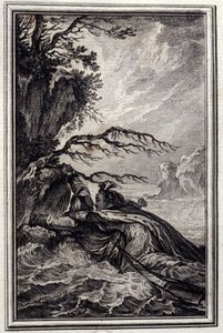 Forloveden til kongen av Garbe - i "" Fortellinger og nyheter i vers "" av Jean La Fontaine. 1776. Illustrasjon av P.P. Choffard. av Pierre Philippe Choffard