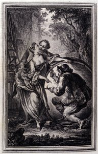 Le Cuvier - i ""Fortellinger og noveller på vers"" av Jean La Fontaine. 1776. Illustrasjon av P.P. Choffard.