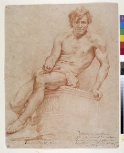 Sittende mann (sanguinsk) av Pierre Puget