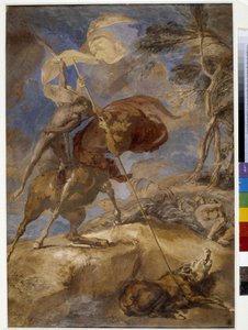 Skisse av "" Achilles Education av Centaur Chiron" av Pierre Puget