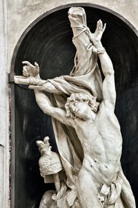 St Sebastian, detalj (Skulptur