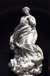The Immaculate Conception, Santa Maria Immaculate plassert på alteret til det scenografiske kapellet 1669-70 (marmor) av Pierre Puget