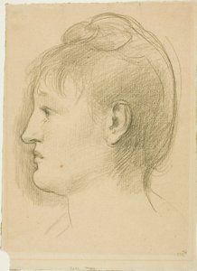 Hodet til en kvinne av Pierre Puvis de Chavannes
