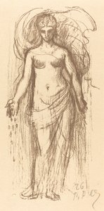 Studie av en kvinne (overflod) av Pierre Puvis de Chavannes
