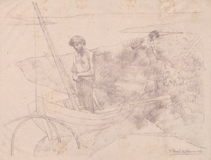 Den stakkars fiskeren av Pierre Puvis de Chavannes