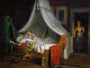 Return from dance, maleri av Pierre Roch Vigneron (1789-1872), olje på lerret, 24,4x32,5 cm, Frankrike