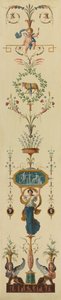 Dekorativt panel, 1790-tallet.