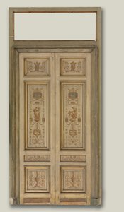 Tofløyede dører, 1790-tallet.