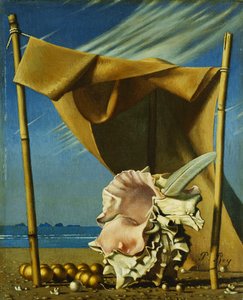 Shell og drapering; Coquillage et Drape, ca. 1930 (olje på lerret)