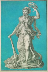 Frihet. Etsning på blå bakgrunn