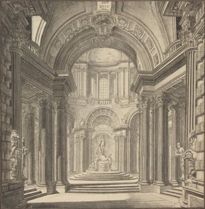 Interiøret i et tempel av Pierre Varin