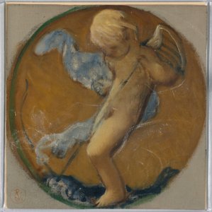 Studer for Roundel med Putto