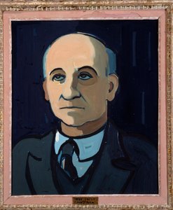 Portrett av den franske poeten Max Jacob (1876-1944) Maleri av Pierre de Belay (1890-1947) 20. århundre Orleans. Museum of Fine Arts