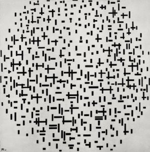 Composition in Line (Linienkomposition) av Piet Mondrian