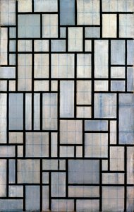 Komposisjon med rutenett 2, 1915 av Piet Mondrian