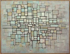 Sammensetning nr. II; Komposisjon med linjer og farger av Piet Mondrian