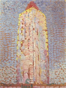 Fyr ved Westkapelle i Orange av Piet Mondrian