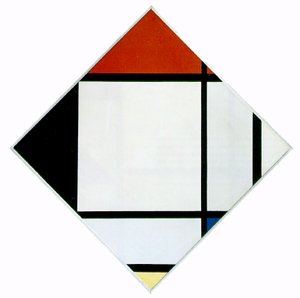 Pastillkomposisjon i rødt, svart, blått og gult, 1925