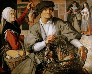 Markedsscene, ca. 1560-65 (olje på tre)
