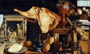 Vanity Still Life (Kristus i huset til Martha og Maria) - Pieter Aertsen (dit Lange Pier) (1508-1575). Olje på tre