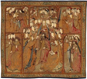Triumfer til Guds mor eller gullspurver, ca. 1500-02 (teppe)