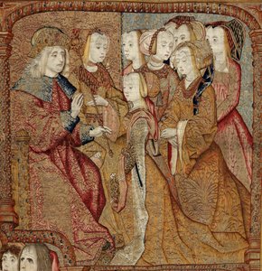 Triumfer til Guds mor eller gullspurver, ca. 1500-02 (teppe)