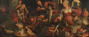 Kjøkken Scene av Pieter Aertsen