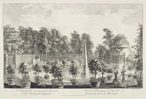 Utsikt over oransjeriet, Lord Burlingtons hage i Chiswick