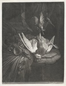 Stilleben med fjærfe av Pieter Anthony Wakkerdak