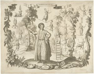 Akrobater og turgåere av Pieter Balthasar Bouttats