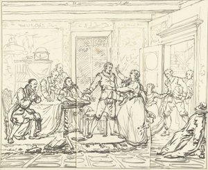 Scenescene fra Jacob Simonsz de Rijk av Pieter Bartholomeusz. Barbiers