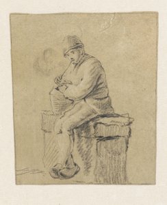 sittende bonde av Pieter Bartholomeusz. Barbiers