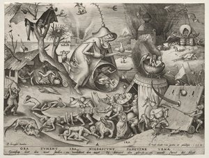 De syv dødssyndene: sinne. av Pieter Bruegel the Elder