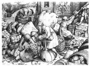 Everyman, gravert av Hieronymus Cock (ca. 1510-70) ca. 1558 av Pieter Bruegel the Elder