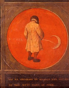 Uansett hva jeg gjør, angrer jeg ikke, jeg fortsetter å pisse mot månen, c1558-1560 av Pieter Bruegel the Elder