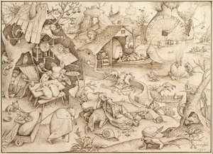 Desidia (Sloth), 1557 av Pieter Bruegel the Elder