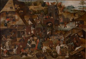 Flamske ordtak, 1607. av Pieter Brueghel the Younger