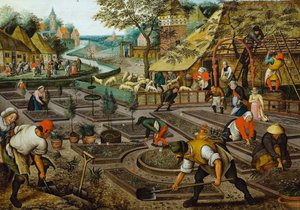 De fire årstidene: Vår, andre halvdel av 1500-tallet. av Pieter Brueghel the Younger