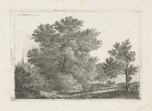 Landskap med stort tre av Pieter Casper Christ