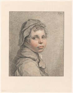 Studiehode til en gutt av Pieter Christoffel Wonder (signed by artist)
