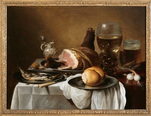 Frokoststykke, ca. 1640 (olje på panel) av Pieter Claesz