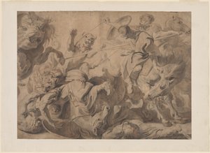 Løvejakt av Pieter Claesz Soutman and Sir Peter Paul Rubens