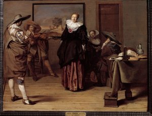 Dansetimen Maleri av Pieter Codde (1599-1678)