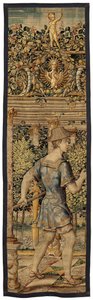 Vertumnus og Pomona: Vertumnus forvandlet til en fisker, ca. 1550 (gull, ull og silke) av Pieter Coecke van Aelst
