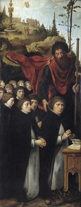 Apostelen Saint James the Great med Preachers Høyre panel av Triptych The Last Judgment av Pieter Coecke van Aelst