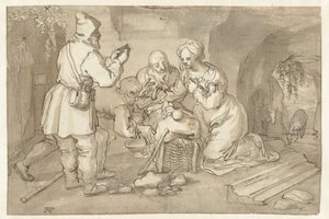 Tilbedelse av hyrdene av Pieter Cornelisz. van Rijck