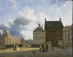 Fengselsporten og stedet, Haag av Pieter Daniel van der Burgh