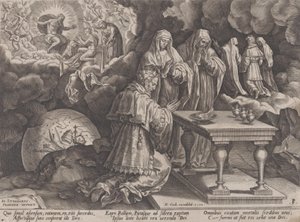 Alderdom og død, fra The Course of Human Life, 1570. av Pieter Furnius