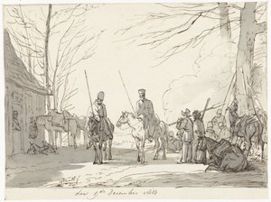 Kosakkenes bivuakk, 9. desember 1813 av Pieter Gerardus van Os (signed by artist)
